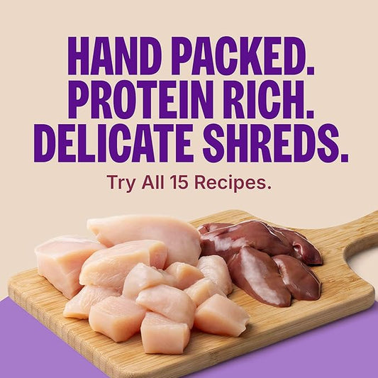 Wellness CORE Signature Selects Shredded Kitten Canned Wet Cat Food, Natural, Protein Rich, Grain Free, Chicken Entrée Recipe, 5.3 oz, Pack of 12 Cans