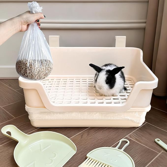 Disposable 50 pcs Small Animal Cage Liners, Rabbit Tray Film Liner Bunny Litter Pan Bags Guinea Pig Cage Toilet Plastic Film for Bird Hamster Chinchilla Hedgehog