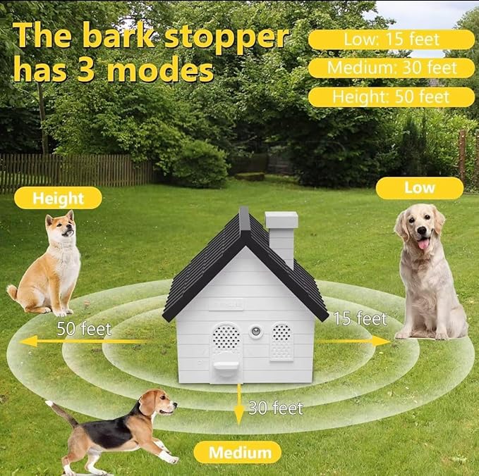 Ultrasonic Anti Bark Device for Dogs – Safe & Effective Bark Control Deterrent – bark Shield, Dog Training Tool for Indoor & Outdoor Use – Portable & Pet-Friendly Bark Stopper