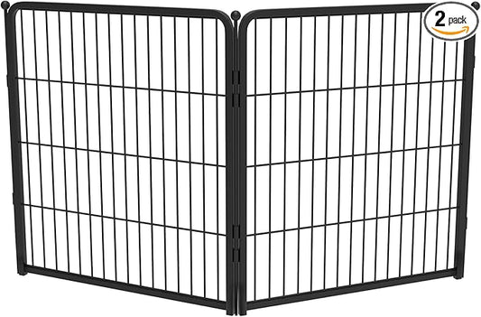 FXW Homeplus Unleashed Indoor Dog Playpen - Stress-Free and Safe Play, Heavy Duty 32 Inch 2 Panels Dog Pen for Small and Medium Dogs, Black│Patented