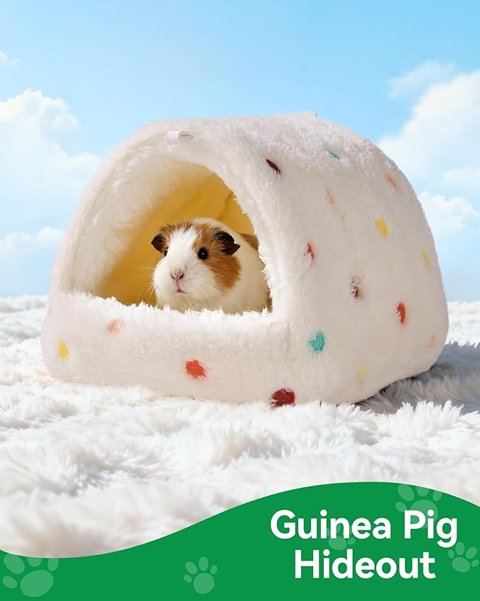 Warming Guinea Pig Hideout Guinea Pig House, Washable Hamster House, Small Animal Hideout Cage for Hamsters Chinchillas Hedgehogs Ferrets Bearded Dragons