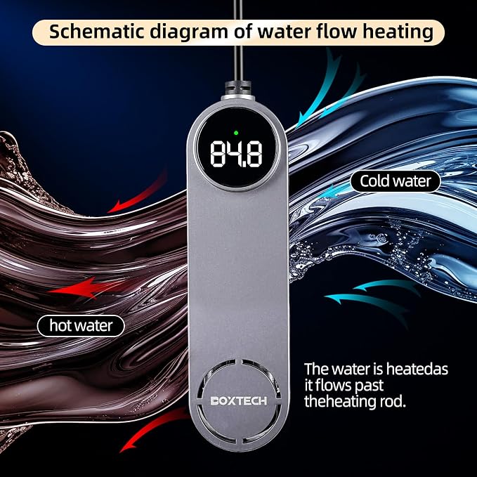 UPETTOOLS Aquarium Heater 50W/100W/200W/300W – Submersible Fish Tank Heater with Digital LED Display & External Controller, Dry-Run and Overheat Protection, for Freshwater, Saltwater, Reef Tanks