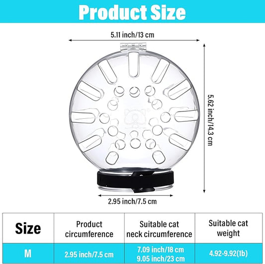 Cat Muzzle for Grooming Adjustable Hood with Paw Covers, Breathable Cats Helmet Anti Bite Muzzles Anti Scratch Boots Silicone Kitten Bubble Muzzle and Paw Protector for Pet Bathing Cat Claw Care