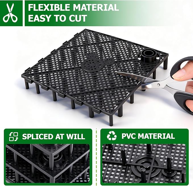 Sieral Undergravel Aquarium Filter for 15-20 Gallon Tanks, 8 Pcs 5.7'' x 5.7'' Plates, Under Gravel System for Clean Water, with 2 Uplift Tube and 1 Filter Cotton, for Fish Tank Fresh and Saltwater