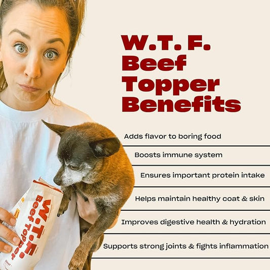 OH NORMAN! Beef Dog Food Topper by Kaley Cuoco, All Natural Single Ingredient, Veterinary Nutritionist Certified, for All Life Stages and Breeds, Made in USA, 7.05 Oz