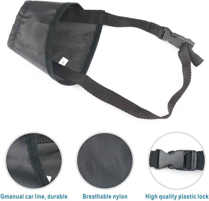Idepet 7PCS Adjustable Dog Muzzles - Anti-Biting Barking Muzzles for Small, Medium, Large & Extra Dogs (Pack of 7)