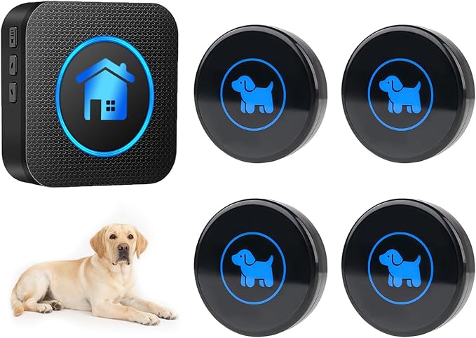 Dog Door Bell 2026 Enhanced Touch, Wireless Doggie Doorbell for Potty Training to Go Outside, IP65 Waterproof, 1000ft Range, 55 Melodies, 5 Modes & Adjustable Volume, 4 Buttons