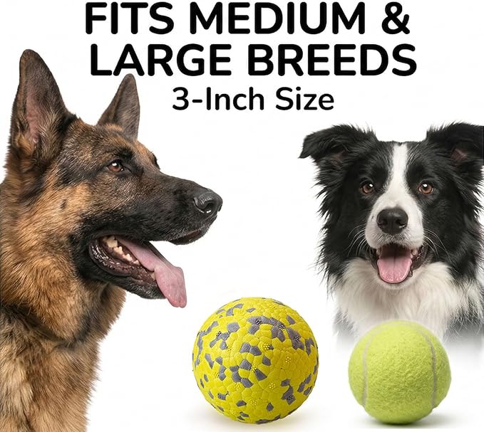 Dog Ball Toys Dog Tennis Ball for Aggressive Chewers Indestructible Bouncy Lightweight Water Toy Fetch Ball for Large Medium and Small Dog