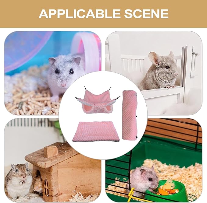Hamster House | Cave Tunnel Mat Warm | Small Animal Bed - for Sugar Glider Ferret Cage Sleeping Resting Hiding Playing Climbing Winter