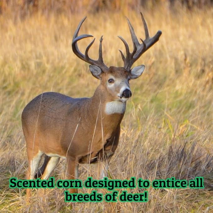 Ernst Grain & Livestock Apple Scented Deer Corn, Whole Kernel Corn for Wildlife Feed and Hunting Attractant, 46 lb Bag