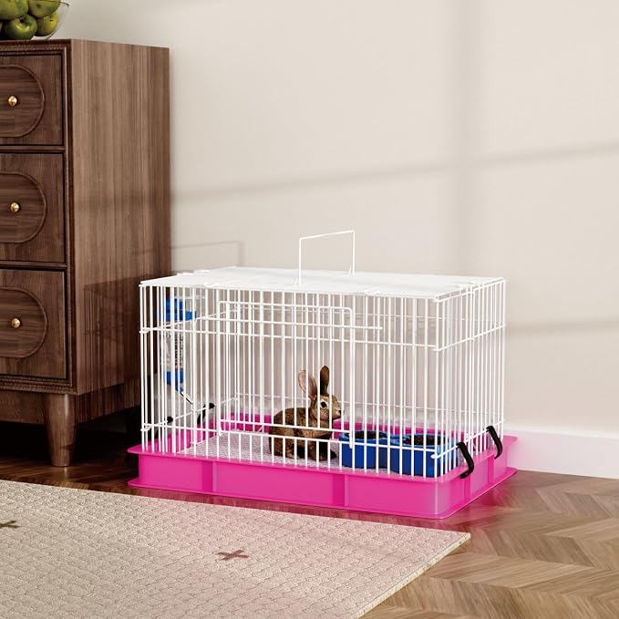 STILLCOVE Small Rabbit Cage Indoor, Guinea Pig Cages with Water Bottle & Food Dish, Bunny Enclosure for Hamster, Ferret, Rat, Chinchilla, Hedgehog, Gerbil, Mouse and Small Animal