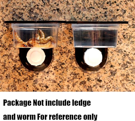 YOGURTCK 100pcs Crested Gecko Feeding Cups Reptile Feeder Bowls for Putting in Water and Food, Fit Lizard and Other Small Animals Pet Supplies 0.5oz
