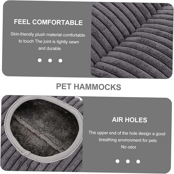 Milisten Small Animals Hanging Hammock Warm Winter Plush Bed for Ferrets Guinea Pigs Hamsters Rats Cozy Tunnel Hideout Cage Accessory for Small Pets