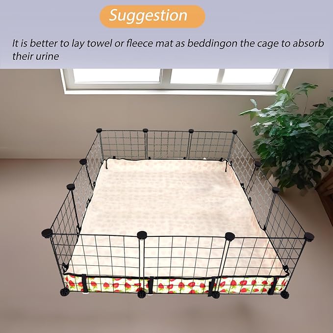 Guinea Pig Cage Liner，Washable Waterproof Oxford Cloth Cage Liners for Small Animals,Hamster Chinchilla Hedgehog Rabbit and Other Small Animals Not Include Cage (36x36 inches)