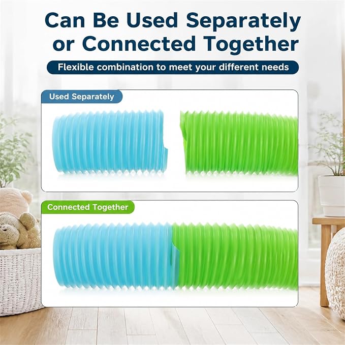 ZENFUN 3 Packs Hamster Fun Tunnels, Pet Mouse Plastic Tube, Collapsible Plastic Tunnel, Tube Pet Hideaway, Training Hideout Tunnels for Guinea Pigs, Chinchillas, Rats, Ferrets, Dwarf Rabbits