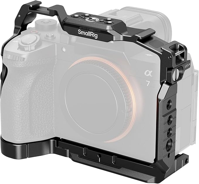 SmallRig A7 V / A7R V / A7 IV HawkLock Quick Release Full Cage for Sony Alpha 7 V/Alpha 7R V/Alpha 7 IV Camera
