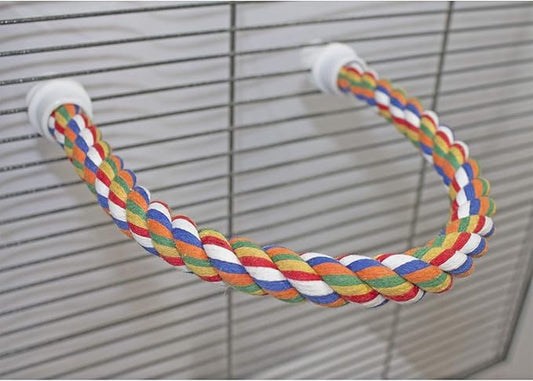 34 Inch Flex Rope (Large) - Bendable Fun Climbing Perch Cage Accessory Toy - Sugar Gliders, Squirrels, Degus, Marmosets, Monkeys, Parrots, Birds, Rats & Other Small Animals