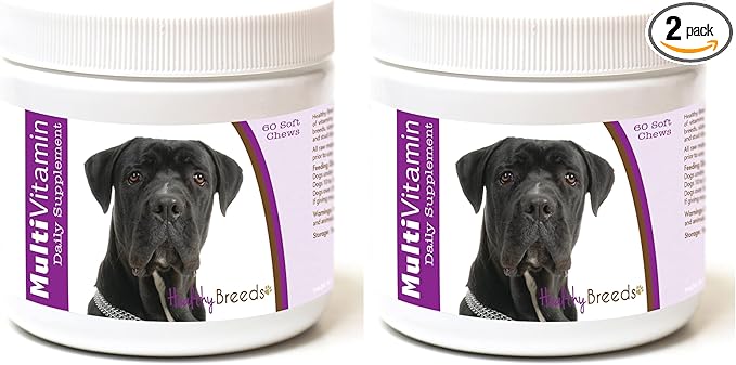 Healthy Breeds Cane Corso Multi-Vitamin Soft Chews 60 Count (Pack of 2)