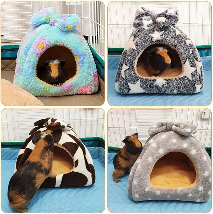 Guinea Pig Bed, Guinea Pig Warm Hideout House Accessories Cozy Bed for Small Animals Hamsters Chinchillas Dwarf Bunnies Hedgehogs. L,Greystars