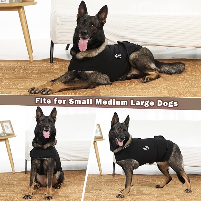 Meifsou Dog Anxiety Vest, Skin-Friendly Thunder Jacket for Dogs, Dog Calming Shirt for Thunder, Fireworks, Vet Visits and Separation - Keep Pet Calm Without Medicine, Fit for Small Medium Large Dogs