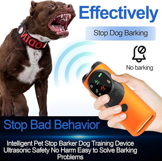 Dog Sonic Bark Deterrents Devices for Own or Neighbor's Dog, 3X Ultrasonic anti barking device for dogs Bark Deterrent Safe & Effective Stop Dog Barking Device with LED Flashlight Dogs Training Tools