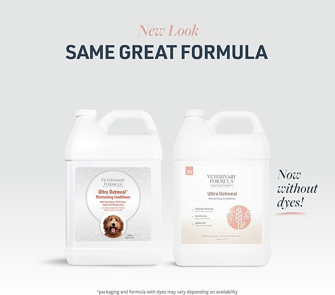 Veterinary Formula Smart Coat Complex Ultra Oatmeal Moisturizing Conditioner for Dogs, 128 Fl oz / 1 Gal – w/ Colloidal Oatmeal & Jojoba – Leaves Coat Soft, Shiny, Hydrated, Strong, Long-Lasting Scent
