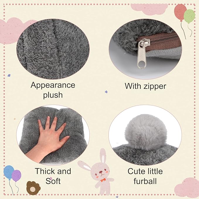 YUEPET Large Rabbit Cave Bed Bunny Warm Tent House Small Animal Triangle Hideout for Rabbit Bunny Guinea Pig Ferret (Dark Grey)
