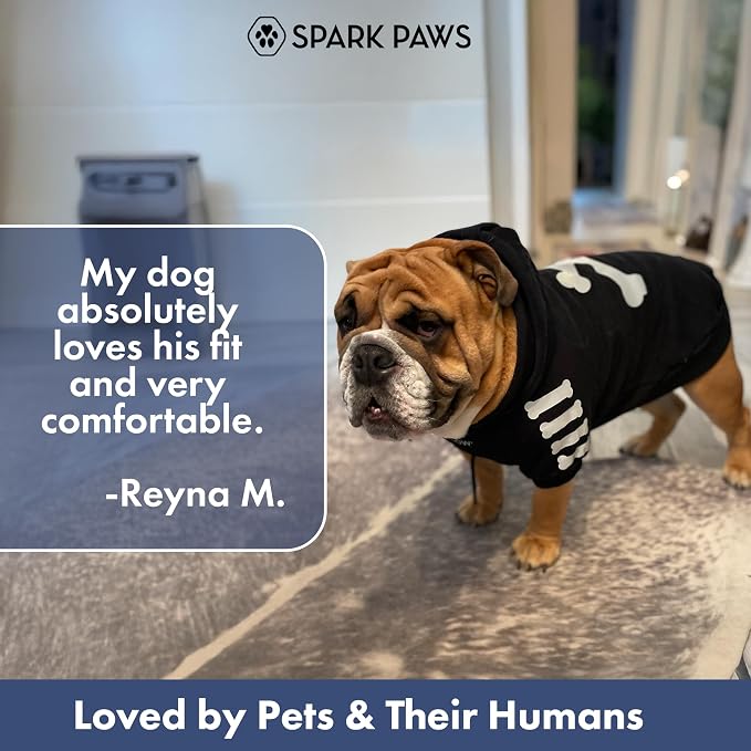 Spark Paws Dog Hoodie – Premium Dog Sweater for Small, Medium, and Large Dogs | Warm Outfits for French Bulldogs, Pitbull, Puppy, Winter Jacket Alternative - Woof - 4XL