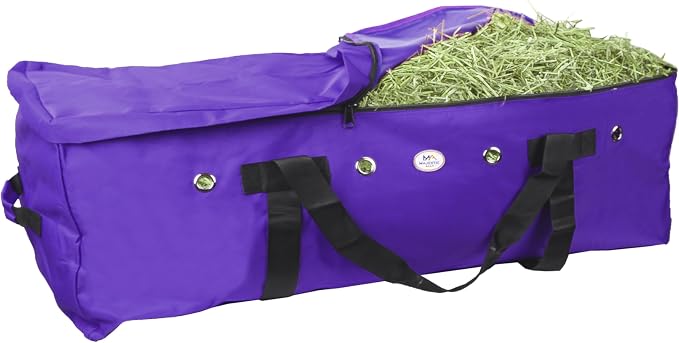 Majestic Ally 1200 D Nylon Fabric Large 44” x 20” x 16” and Extra Large 52" x 27" x21" Heavy-Duty Hay Bale Storage Bag (Purple, X-Large)