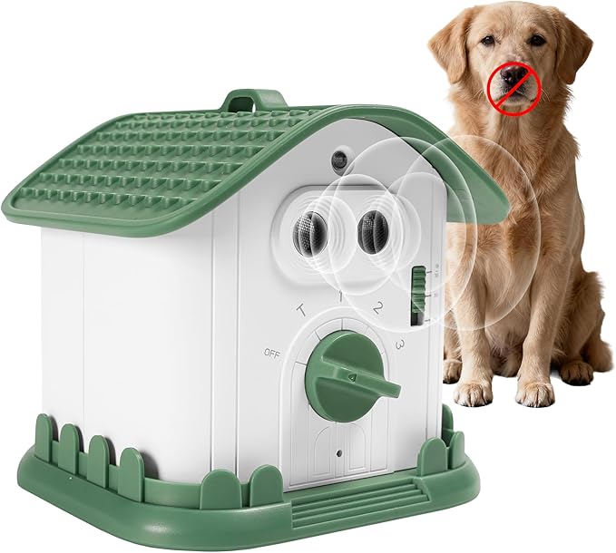 Adjustable Ultrasonic Dog Bark Deterrent Device with Smart Detection | Waterproof, Long-Range Indoor Outdoor Use, Portable, Type-C Fast Charging