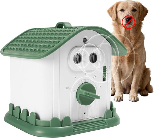Adjustable Ultrasonic Dog Bark Deterrent Device with Smart Detection | Waterproof, Long-Range Indoor Outdoor Use, Portable, Type-C Fast Charging