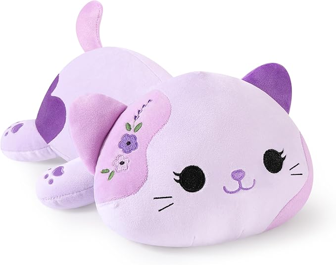 Onsoyours Original Lavender Cat Plush 20 Inch Kitty Plushies Toy Kitten Stuffed Animal Soft Pillow Kawaii Plushie Gift for Kids & Adults (Lavender Cat,20")