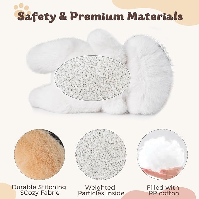 YOUBLEK Weighted Stuffed Animals Calico Cat - 1.9 lb Calico Cat Plush Toy, Cute cat Stuffed Animal Cuddle Plushies Gift for Kids & Adults