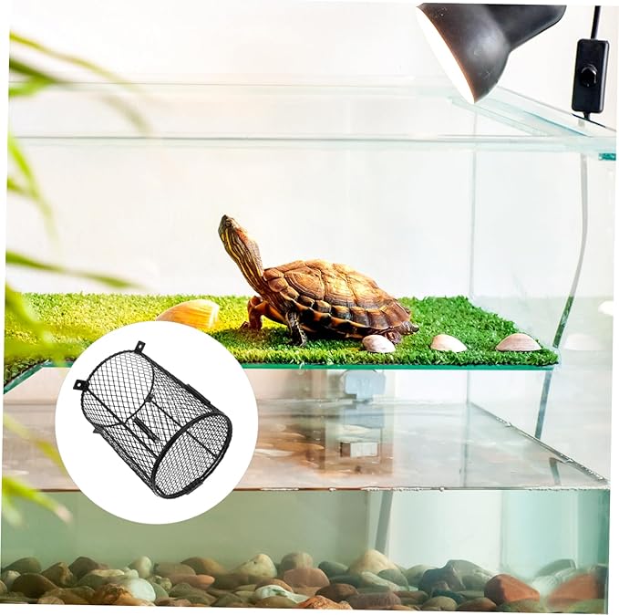 Anti-Scald Heating Lamp Mesh Cover for Reptiles Adjustable Protector Cage for PET Lizards and Turtles Easy Installation for Reptile Tanks