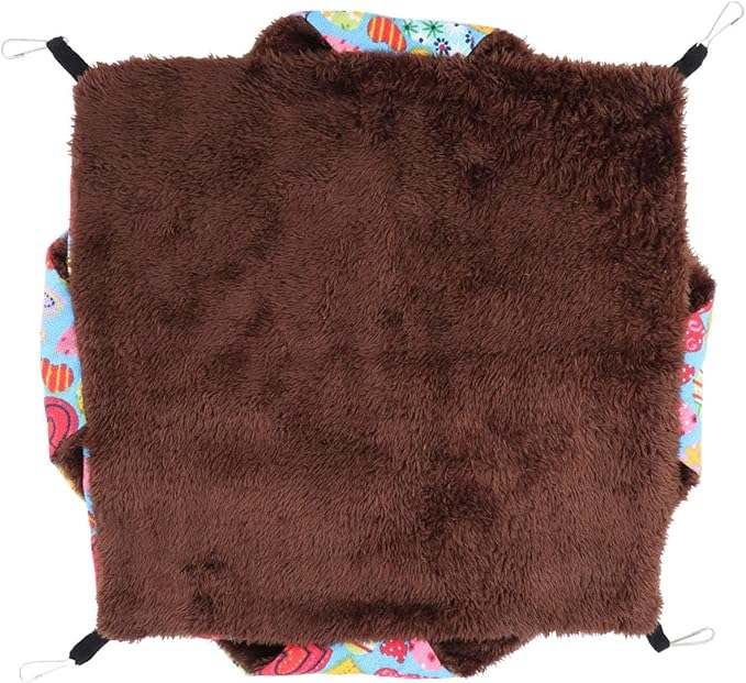 GLOGLOW Pet Hamster Hammock, Soft Velvet Cotton Sleeping for Hamsters and Small Pets, Warm Double Layers Hammock for Guinea Pigs and Ferrets (34 * 34) (*)