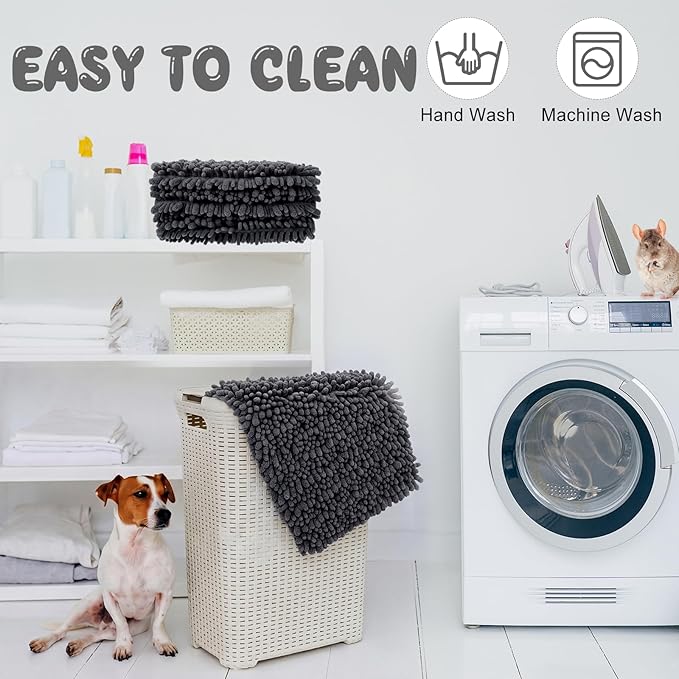 Amylove 4 Pcs 12 x 12 Inch Guinea Pig Cage Liner Washable Shaggy Chenille Pee Pads Pet Dog Cat Bedding Training Mat for Small Animal Guinea Pig Puppy Bunny Hamster