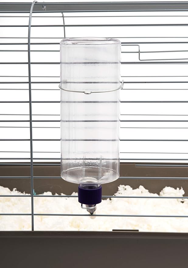 Lixit Standard Cage Water Bottles for Rabbits, Ferrets, Guinea Pigs, Hamsters, Rats, Mice and Other Small Animal's (32 Ounce, Clear Pack of 2)