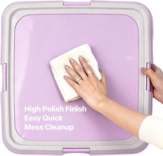 Pawise Dog Pee Pad Holder for Puppy, Puppy Pad Holder Tray, Pet Training Pee Pad, Indoor Potty Tray for Senior Dogs, Dog Toilet for Newborn Puppies, 23.5" x 23.5"，Purple