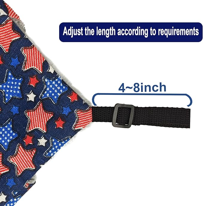 Straps are Adjustable Sugar Glider Pouch Hammock Bed Bedding, Sugar Glider Cage Accessories Toys for Rat, 3-Layer Hammock Make Pet Cages More Three-Dimensional （Blue Star）