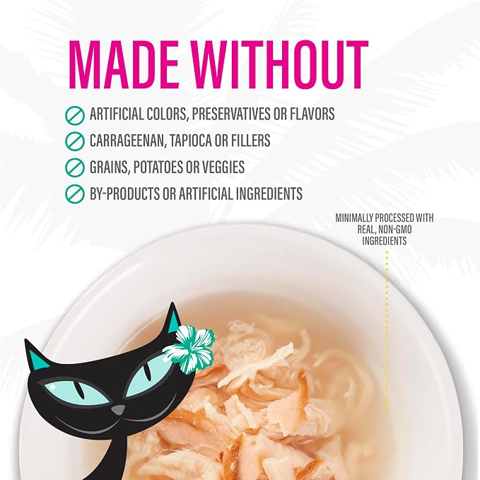 Tiki Cat Born Carnivore Complements Wet Cat Food Topper, High Protein & Limited Ingredient, Variety Pack 2.1 oz. Pouch (12 Per Box)