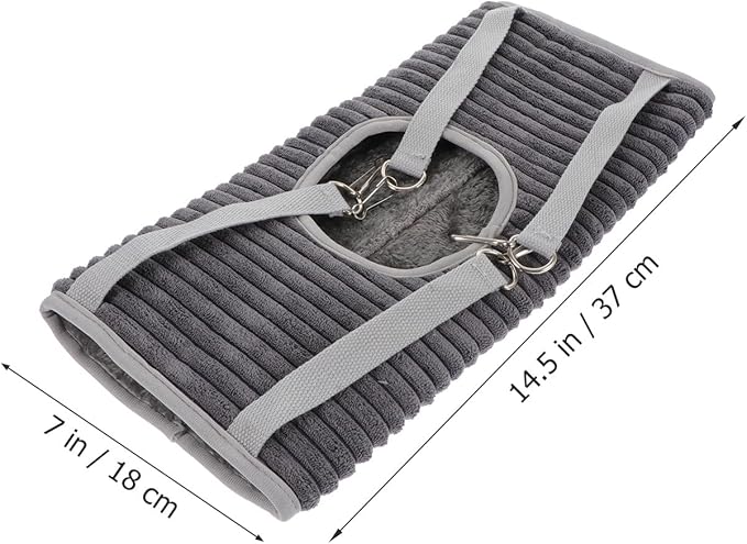 SHINEOFI Ferret Hideout Nest Warm Plush Hanging Hammock Small Pet Tunnel Cage Winter Sleeping Bed for Guinea Pig and Hamster