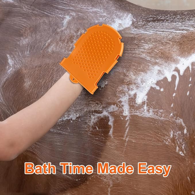 Professional Horse Brush Kit with Storage Tote, 12-Piece Grooming Set for Daily Stable Care, Includes Curry Comb, Hoof Pick & Mane Brush