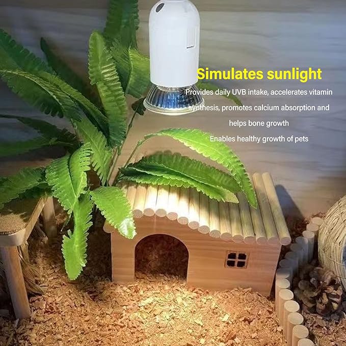 220V Reptile Heat Lamp, Professional Efficient Save Energy 360 Degree Lighting Warm UVA UVB Basking Lamp, Sunlight Bulb for Reptile Amphibian Tortoise Snake Gecko Bearded Dragon Use(#3)