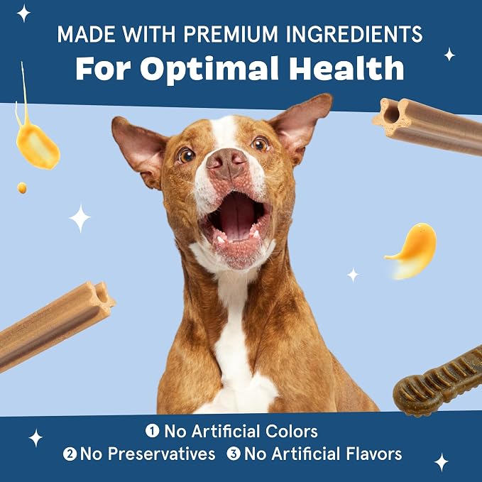 Barkbox Bright Original Dog Dental Chew Sticks Plaque and Tartar Cleaning, Medium Breeds (30 Chews)