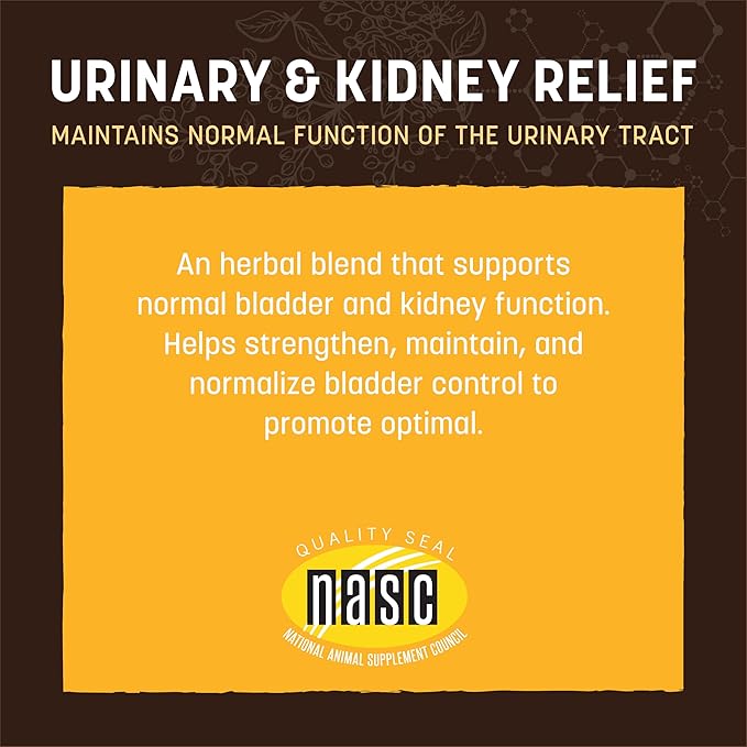 Earth Animal Apothecary Liquid Supplement - Urinary & Kidney Relief Herbal Remedies for Dogs & Cats - 2 fl oz