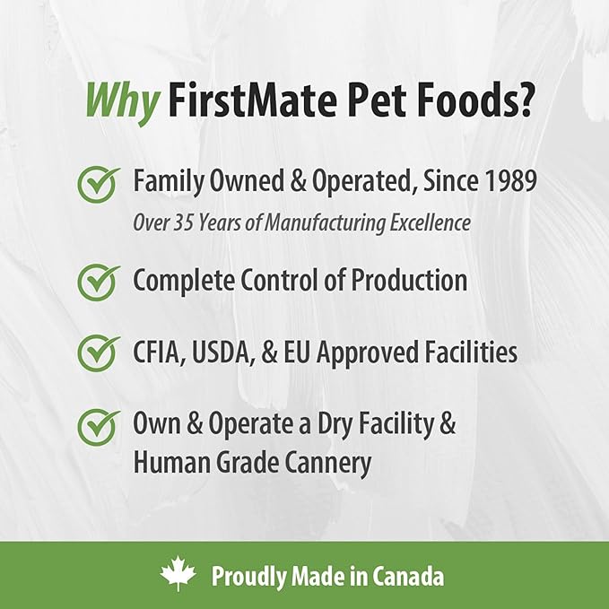 FirstMate Cage Free Duck Meal & Blueberries Formula for Cats (10 lb.)