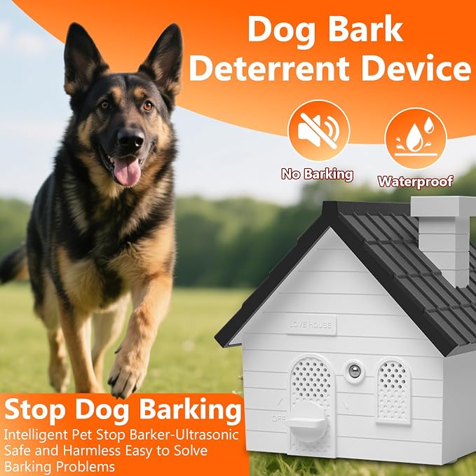 Anti Barking Device For Dogs, Bark Box, 3 Modes Dog Barking Deterrent Devices, 2026 Anti Bark Device For Dogs, Weatherproof 50 Ft Barking Dog Silencer, A Safe And Effective Anti Barking Device (Black)