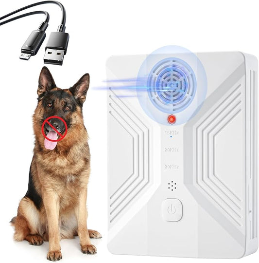 Nupec Ultrasonic Anti Barking Device, 3 Adjustable Modes Bark Control Box, 50FT Long Range Dog Barking Deterrent, Outdoor Dog Bark Stopper & Training Tool for Effective Barking Control | Auto-activated by barking, hands-free operation,rainproof for out...
