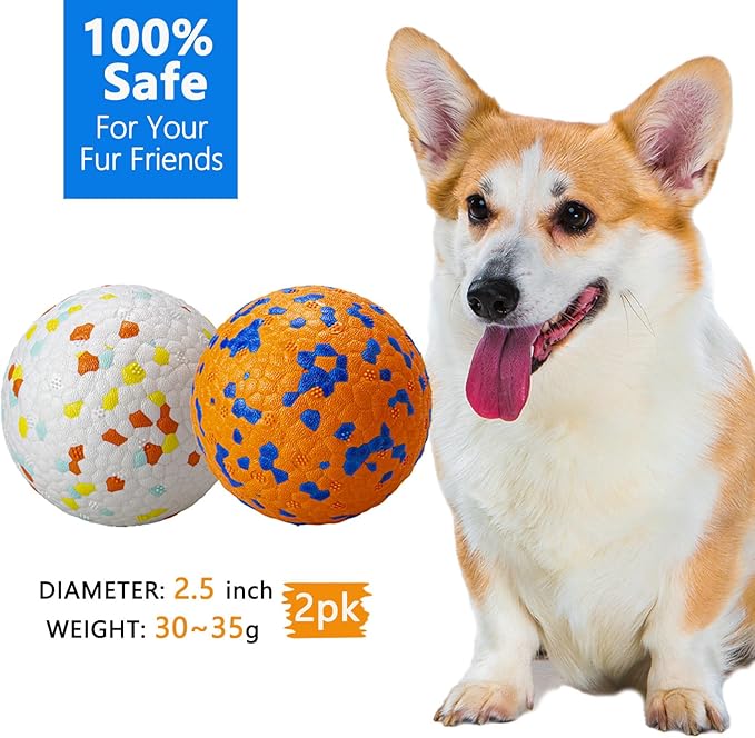 Dog Ball Toys Dog Tennis Ball for Aggressive Chewers Indestructible Bouncy Lightweight Water Toy Fetch Ball for Large Medium and Small Dog