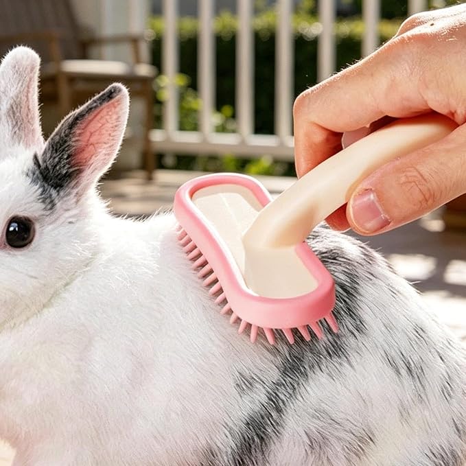 Pet Grooming Comb, Silicone Remover Brush, Soft Shedding Hair Cleaner Tool For Cat Rabbit Hamster Small Animal Massage Bath Cleaning Grooming Care Home Indoor Use Accessory
